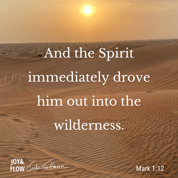 And the Spirit immediately drove him out into the wilderness. Mark 1:12
