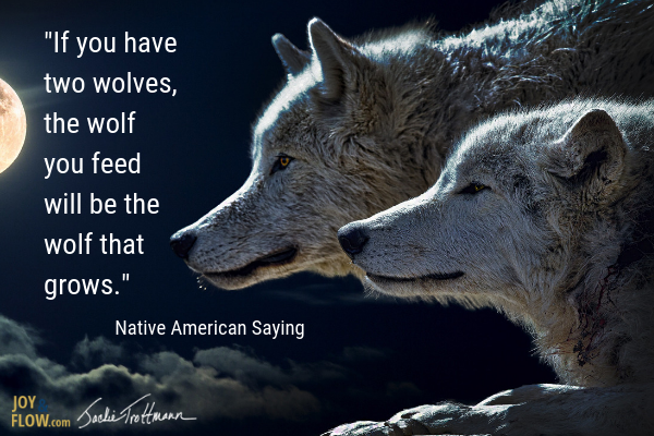 If you have two wolves, the wolf you feed will grow